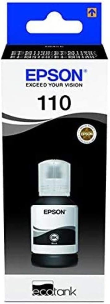 110 Ecotank Ink Bottle, Pigment Black For Printer Refill, 120Ml